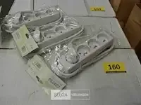 1 doos met contactdozen 3 stekkers 50 stuks per doos - afbeelding 1 van  2