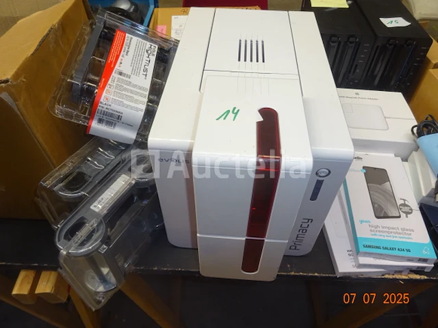 1 evolis primacy expert-printer, 5 zwarte monochrome cartridges - afbeelding 1 van  1
