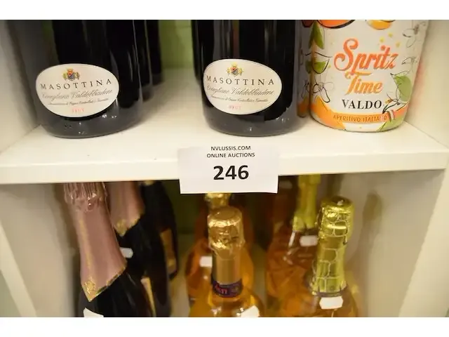 1 fl. le couchen cuvee prosecco 75cl, 4 fl. valdo aperitief 75cl, 6 fl. masottina prosecco brut 75cl, 3 fl. astoria vino spumante victim 75cl, 4 fl. vino spumante asti tre secoli 75cl, 3 flessen vino spumante - afbeelding 2 van  8