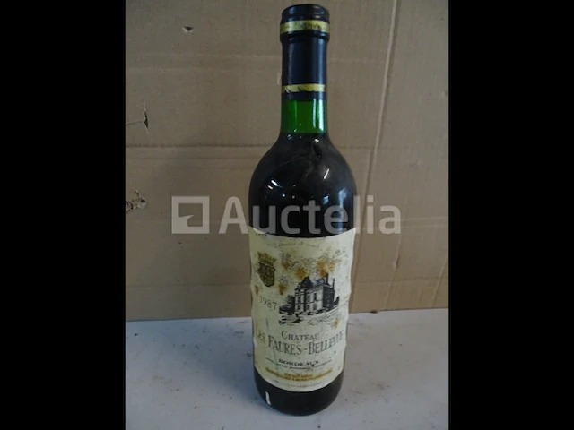 1 fles bordeaux château les faures belle vue 1987 - afbeelding 1 van  4