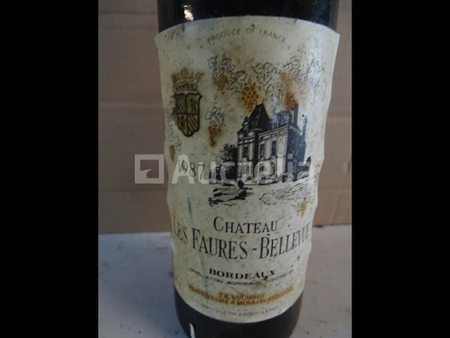 1 fles bordeaux château les faures belle vue 1987 - afbeelding 2 van  4