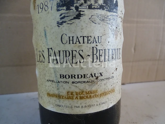 1 fles bordeaux château les faures belle vue 1987 - afbeelding 3 van  4