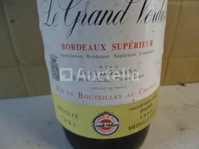 1 fles bordeaux supérieur château le grand verdus 1991 - afbeelding 3 van  4