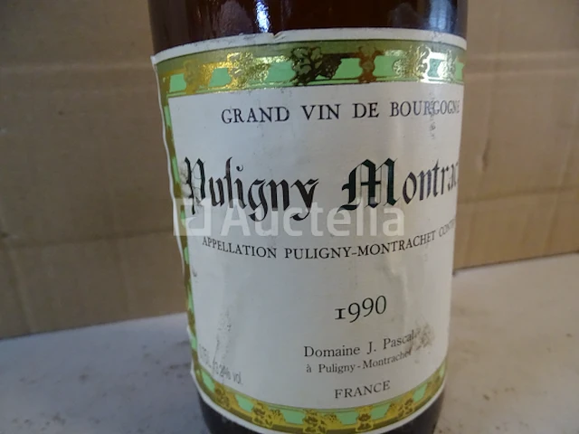 1 fles bourgogne puligny montrachet 1990 - afbeelding 2 van  4