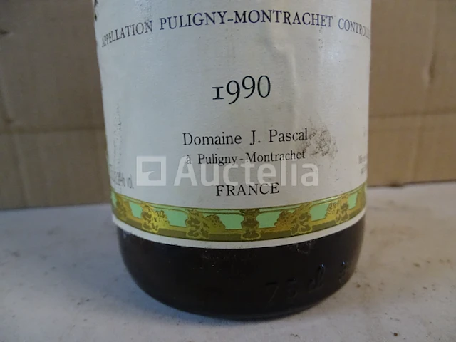 1 fles bourgogne puligny montrachet 1990 - afbeelding 3 van  4
