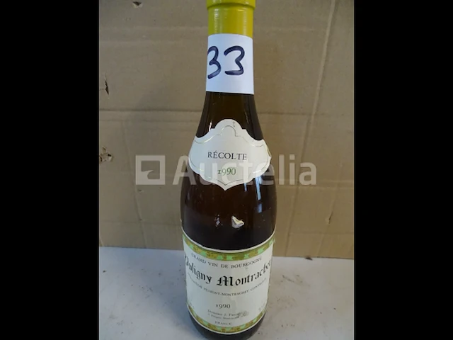 1 fles bourgogne puligny montrachet 1990 - afbeelding 4 van  4