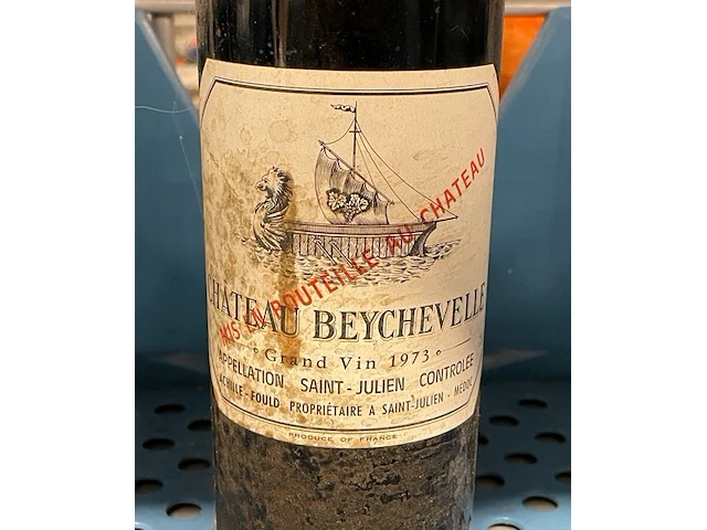 1 fles château beychevelle 1973 - afbeelding 1 van  2