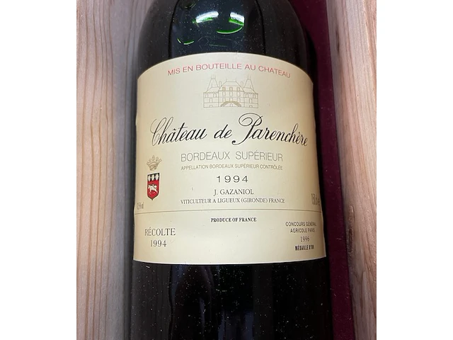 1 fles château de parenchère, 1994 - afbeelding 1 van  2