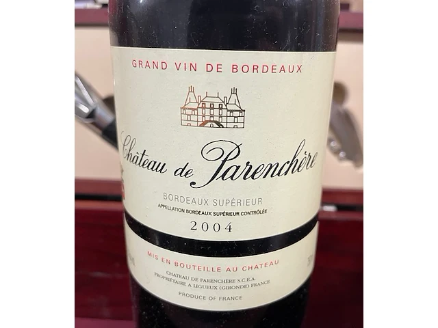 1 fles château de parenchère, 2004 - afbeelding 1 van  2