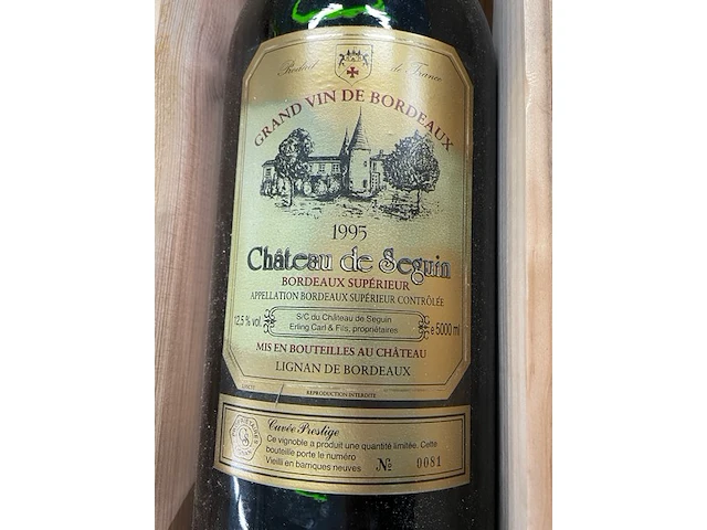 1 fles château de sequin, 1995 - afbeelding 1 van  2