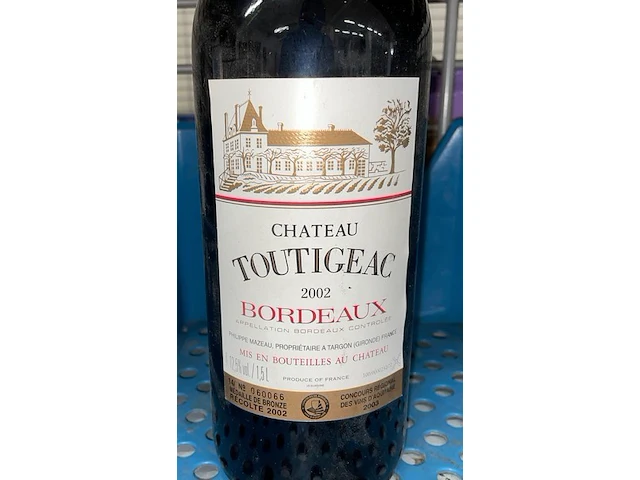 1 fles château toutigeac 2002 - afbeelding 1 van  2