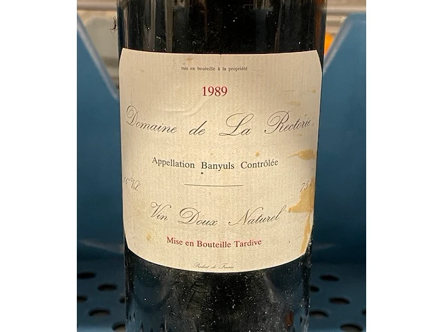1 fles domaine de la rectorie 1989 - afbeelding 1 van  2