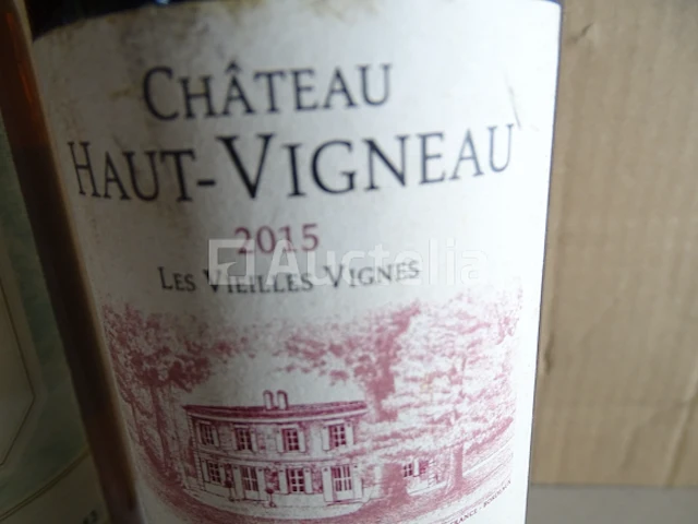 1 fles graves château haut-vigneau 2015, 1 genummerde fles muscat de riversaltes - afbeelding 3 van  8
