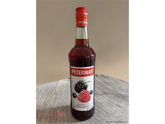 1 fles peterman bosvruchten jenever - afbeelding 1 van  1