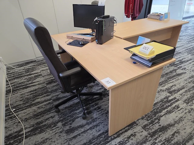 1 formica houten bureautafel - afbeelding 1 van  6