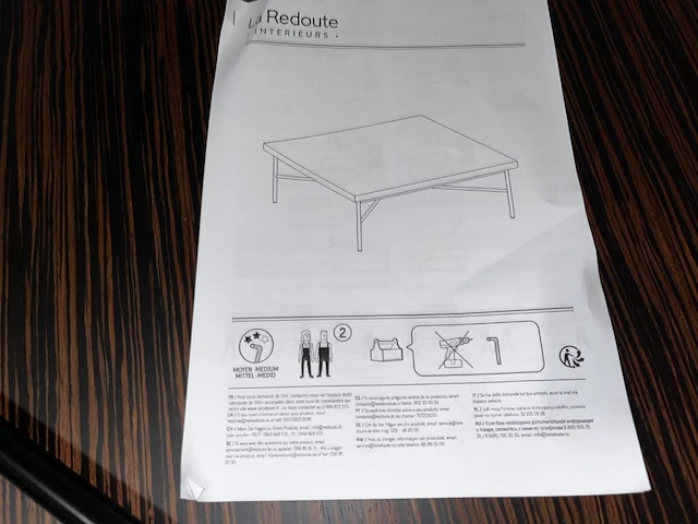 1 gedemonteerde bijzettafel - afbeelding 2 van  3