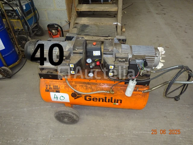 1 gentilin 3+3hd 100 compressor op wielen - afbeelding 3 van  6