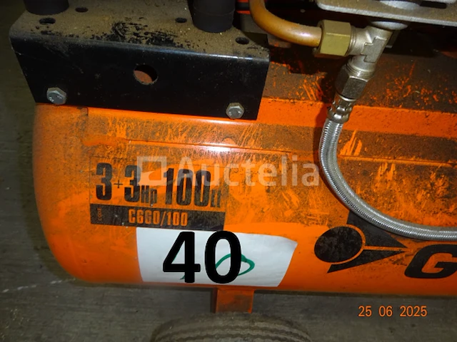 1 gentilin 3+3hd 100 compressor op wielen - afbeelding 5 van  6