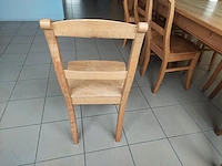 1 grenenhouten tafel met 10 houten stoelen - afbeelding 4 van  4