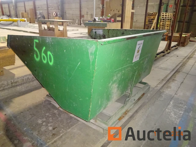 1 grote metallic groene bak met stekker voor pallet vork of clark 200/190/120 met vermelding "isolatie" - afbeelding 1 van  3