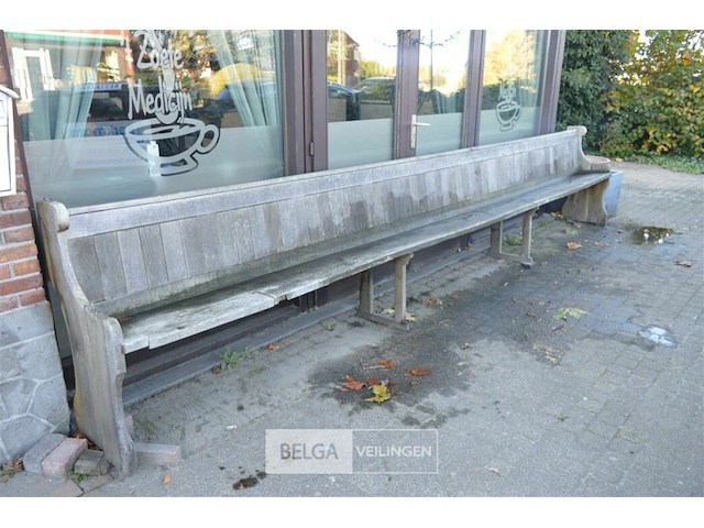 1 groten houten bank 4 meter lang - afbeelding 1 van  4