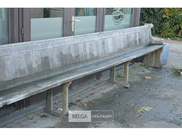 1 groten houten bank 4 meter lang - afbeelding 3 van  4