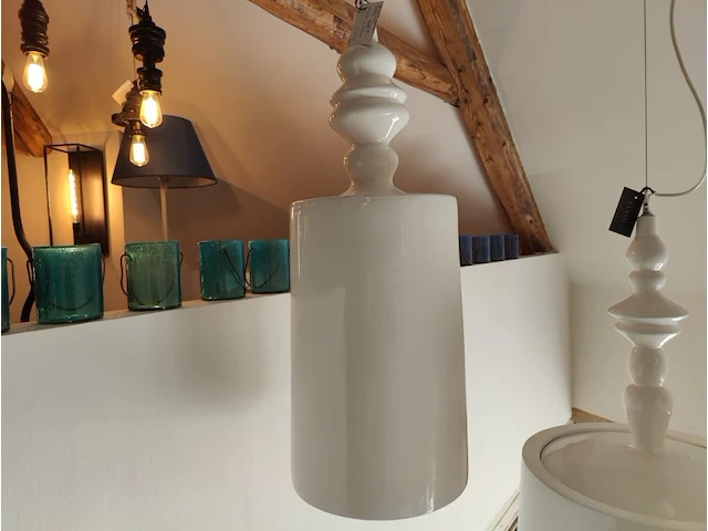 1 hanglamp karman ali e baba sospensione - slim big - white ceramic - afbeelding 1 van  6