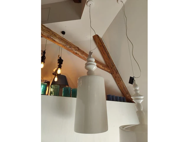 1 hanglamp karman ali e baba sospensione - slim big - white ceramic - afbeelding 2 van  6