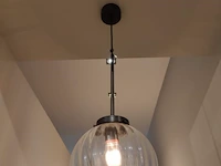 1 hanglamp luminello clara verto melone in clear glas met lampvoet e27 230v - afbeelding 2 van  3