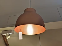 1 hanglamp luminello mara rood koper met lampvoet e27 230v - afbeelding 1 van  5
