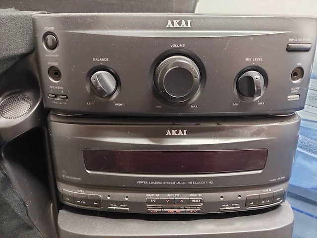 1 hifi installatie akai + 2 muziekboxen akai - afbeelding 3 van  7