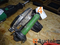 1 hitachi c18dsl cirkelzaag, geleverd op accu maar zonder accu of oplader