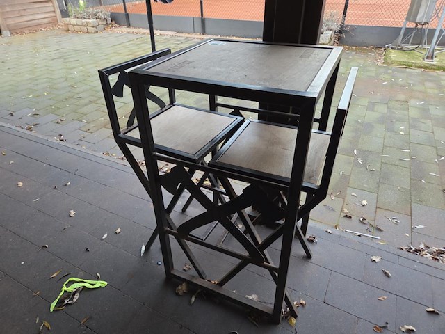1 hoge tafel met 2 stoelen hapkin - afbeelding 2 van  7
