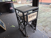 1 hoge tafel met 2 stoelen hapkin - afbeelding 3 van  7