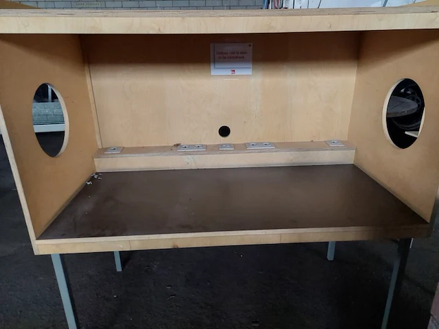 1 houten bibliotheek tafel - afbeelding 2 van  6
