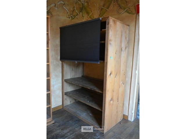 1 houten open kast 2m x 67 diep x 1,34 breed - afbeelding 1 van  4
