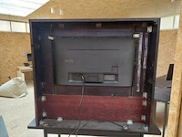 1 houten presentatie meubel met beeldscherm samsung s32bm700uu - afbeelding 3 van  4