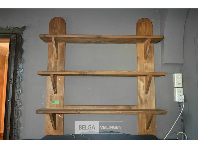 1 houten rek 3 leggers 130x 128 - afbeelding 1 van  3