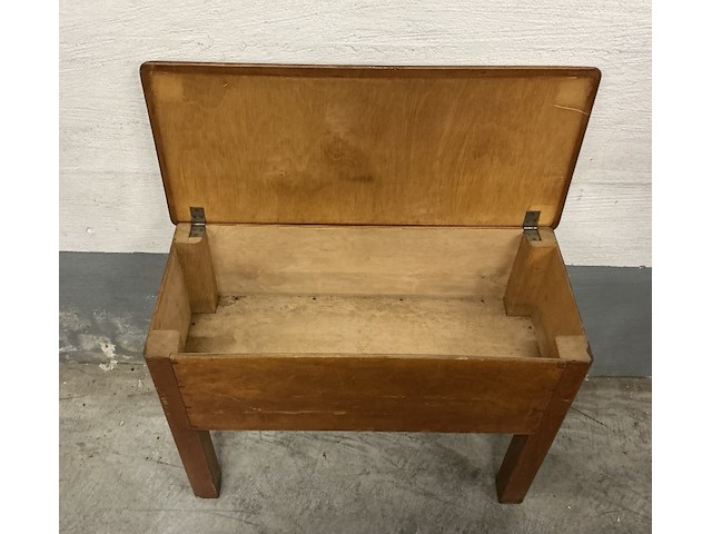 1 houten vintage speelkoffer, opbergkoffer…. - afbeelding 2 van  3