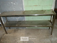 1 inox rek 2 delig 1,50x 75 x 30 - afbeelding 1 van  4