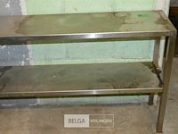 1 inox rek 2 delig 1,50x 75 x 30 - afbeelding 2 van  4