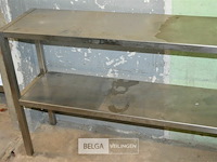 1 inox rek 2 delig 1,50x 75 x 30 - afbeelding 3 van  4