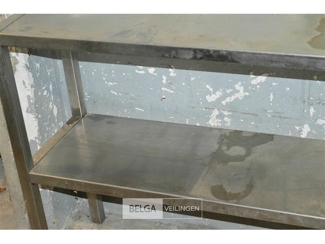 1 inox rek 2 delig 1,50x 75 x 30 - afbeelding 4 van  4