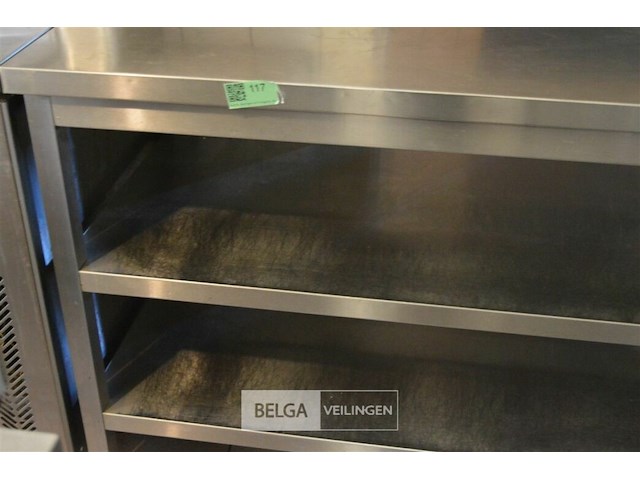1 inox werk tafel 70 b x 80h x1,55 l - afbeelding 2 van  3
