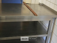 1 inox werk tafel 70 b x 80h x1,55 l - afbeelding 3 van  3