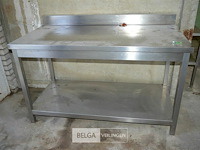 1 inox werktafel 1,4x70x85hoog - afbeelding 1 van  3