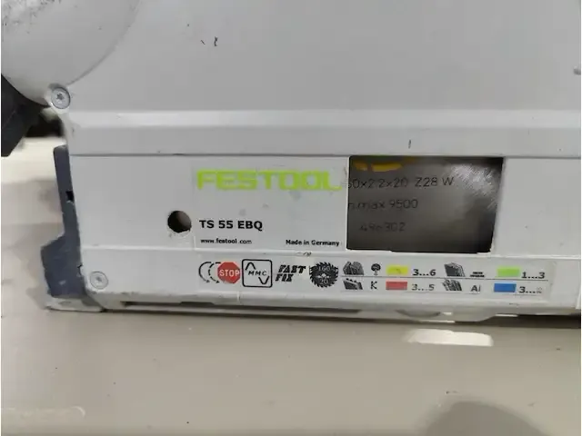 1 invalcirkelzaag festool ts 55 ebq - afbeelding 2 van  3