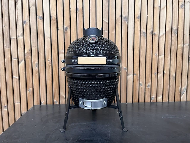 1 kamado grill (13 inch) zwart - afbeelding 1 van  7