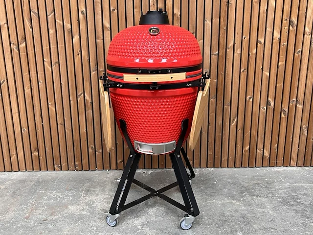 1 kamado grill ( 21 inch ) rood - afbeelding 7 van  7