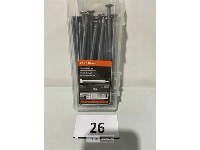 1 kg draadnagels platte kop 5,5 x 140 mm - afbeelding 1 van  3